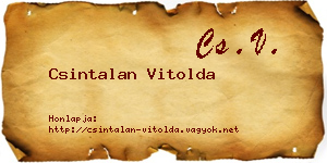 Csintalan Vitolda névjegykártya